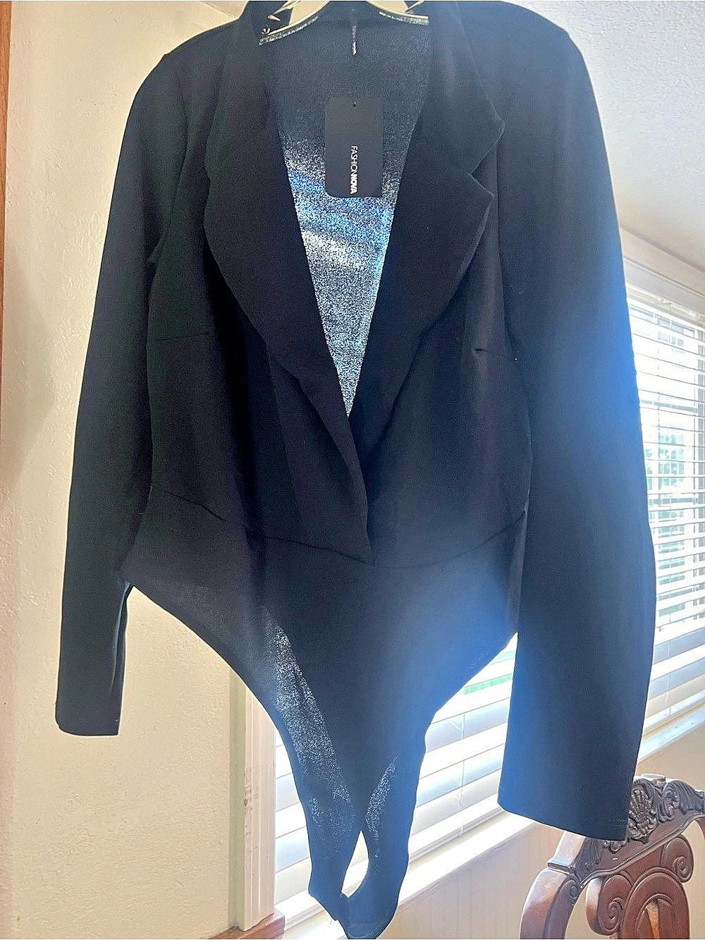 Fashion Nova It's Business Bodysuit Black 2X